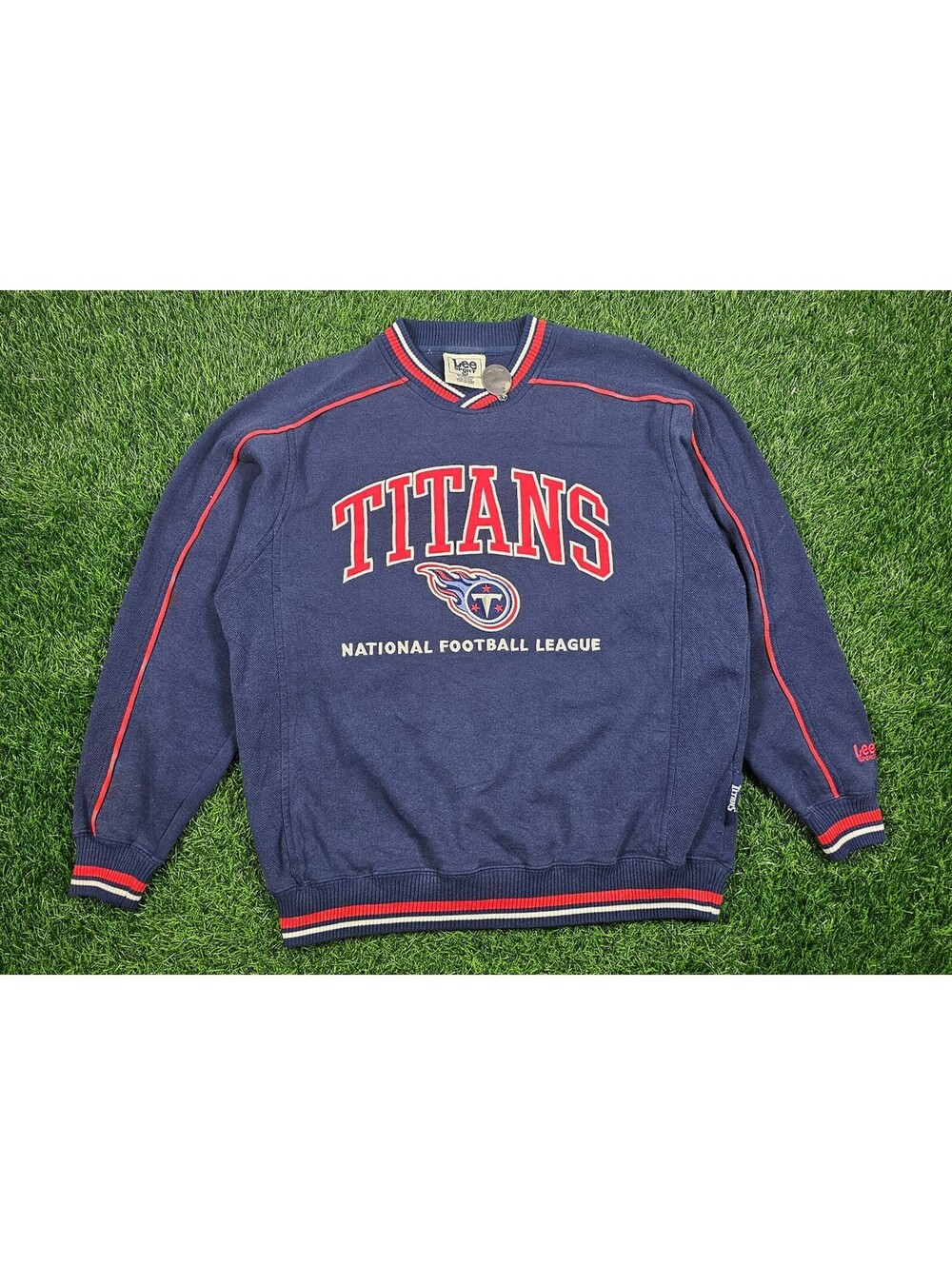 Vtg Tennessee Titans NFL Pullover Sweatshirt Navy Blue Medium